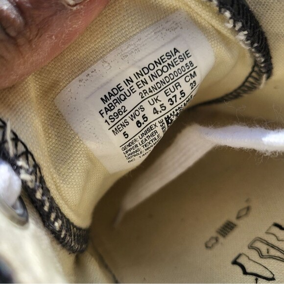 Converse Jack Purcell Black Leather Cap toe Low Cut Sneakers Size 6.5 Womens - Picture 8 of 8